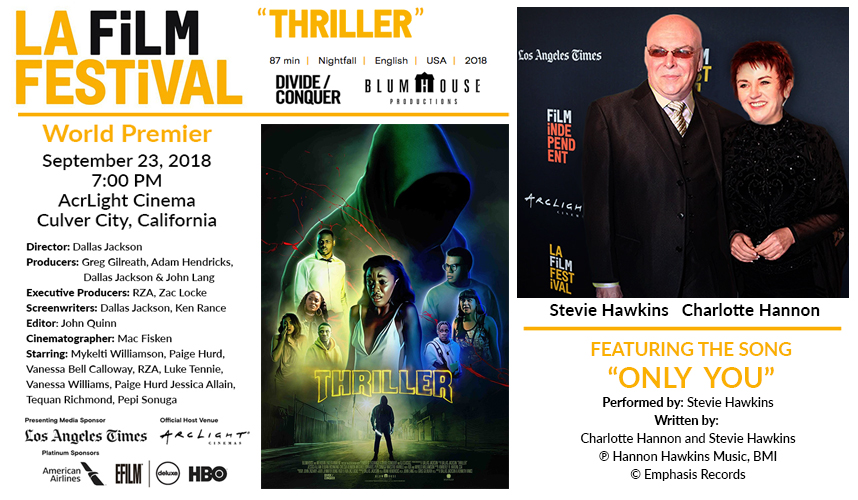Thriller (2018) film - Dallas Jackson - Blumhouse - Divide/Conquer - LA Film Festival - Stevie Hawkins